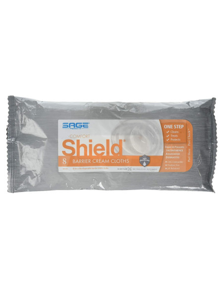 Toallitas de Crema Barrera Comfort Shield - 1 Paquete 8 Toallitas