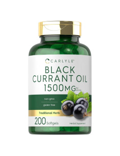 Aceite de Grosella Negra Carlyle 1500mg 200 Softgels Sin OGM