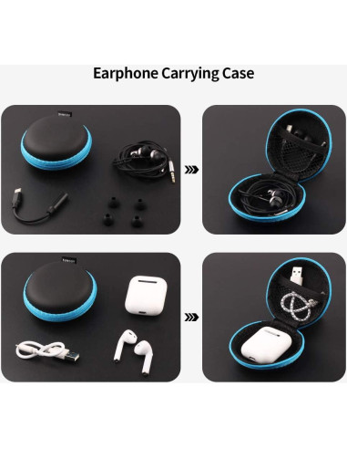 Estuche para Auriculares SUNGUY 5-Pack con Carabineras