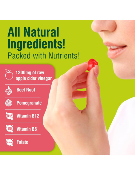 Gomitas de Vinagre de Sidra de Manzana NutriKrisp 1200MG