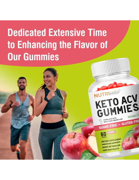 Gomitas de Vinagre de Sidra de Manzana NutriKrisp 1200MG