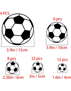 52 Pegatinas de Fútbol Hanlongyu para Decoración de Pared 2