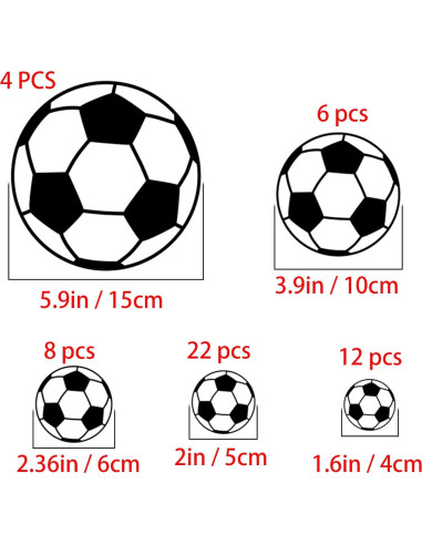 52 Pegatinas de Fútbol Hanlongyu para Decoración de Pared
