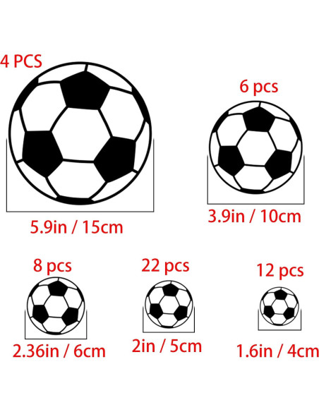 52 Pegatinas de Fútbol Hanlongyu para Decoración de Pared