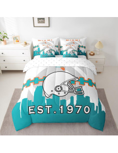 Juego de Edredón Individual Erosebridal 7 Piezas Fútbol 2