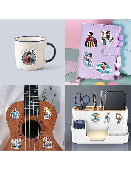 50 Calcomanías de Fútbol Messi - Impermeables y DIY