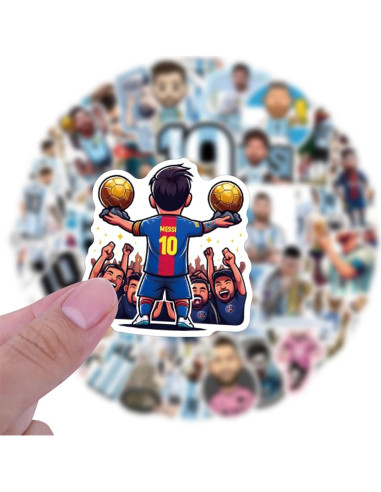 50 Calcomanías de Fútbol Messi - Impermeables y DIY