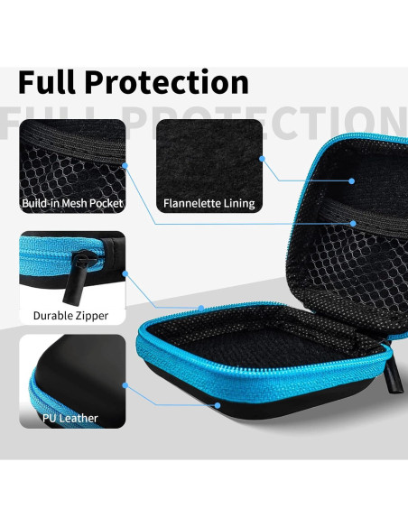 Funda Cuadrada MOLOVA 5 Pack para Auriculares y Accesorios