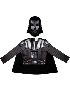 Disfraz juvenil Darth Vader con pecho muscular y máscara - Talla S 2