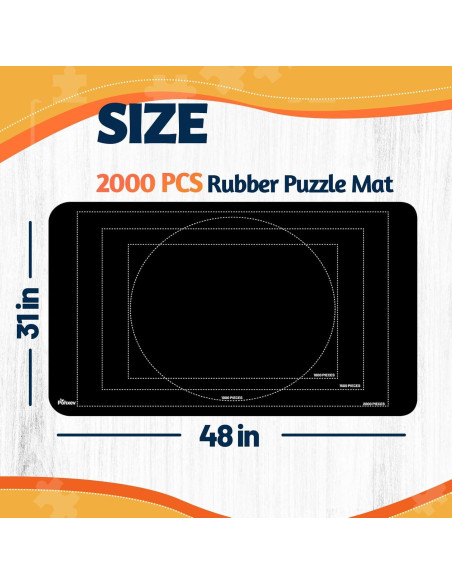 Alfombrilla para Rompecabezas Pohxev 121.9x78.7 cm hasta 2000 piezas