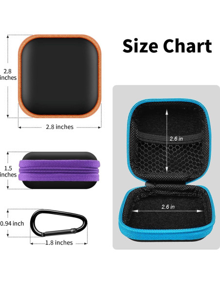 Funda Cuadrada MOLOVA 5 Pack para Auriculares y Accesorios