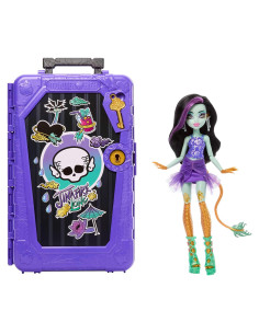 Muñeca Jinafire Long Monster High con Maleta y 19 Sorpresas