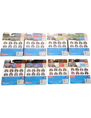 Conjunto de 8 Vehículos de Juguete Hot Wheels Monster Trucks