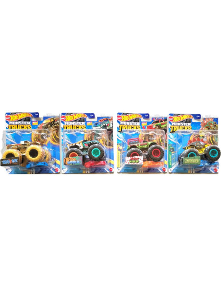 Conjunto de 8 Vehículos de Juguete Hot Wheels Monster Trucks