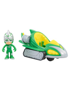 Gekko-Mobile Turbo Blast PJ Masks con figura de Gekko 7.62 cm