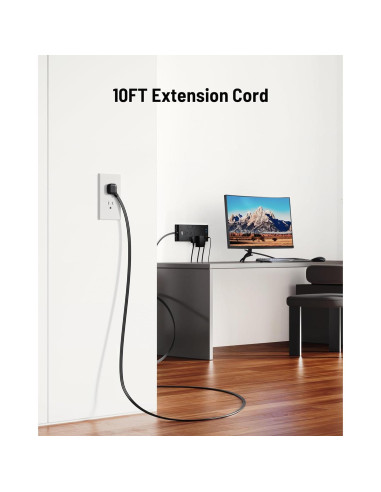 Regleta de Enchufes LeZone 3m 12 Salidas 2 USB-C Protector 4800J