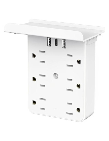 Extensor de Enchufe de Pared con 6 Salidas AC y 3 USB - SP-805