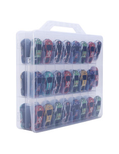 Organizador de Coches de Juguete HeIiLan - 48 Compartimentos Transparente