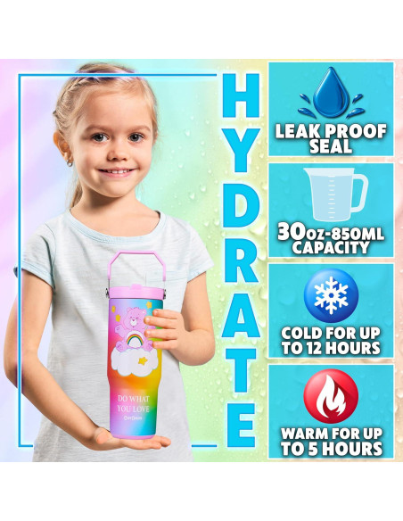 Taza aislada Get Trend Care Bears 850ml con popote y tapa