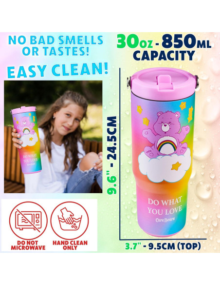 Taza aislada Get Trend Care Bears 850ml con popote y tapa