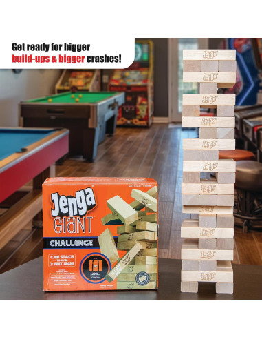 Jenga Gigante Edición Limitada - Juego de Apilamiento 54 Bloques