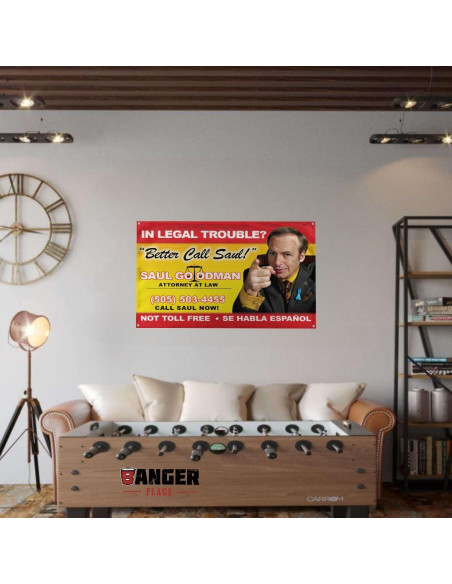 Bandera Motivacional Breaking Bad Saul Goodman 0.91x1.52m Banger Bandera Motivacional Breaking Bad Saul Goodman 0.91x1.52m Banger