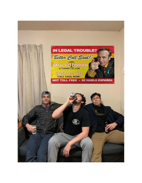 Bandera Motivacional Breaking Bad Saul Goodman 0.91x1.52m Banger Bandera Motivacional Breaking Bad Saul Goodman 0.91x1.52m Banger