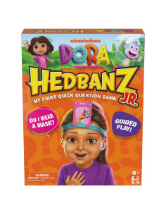 Juego de Cartas Hedbanz Jr. Dora la Exploradora - Spin Master, 2-4 Jugadores, 5+ Años