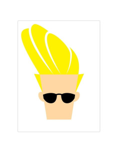 Calcomanía Johnny Bravo Leyland Designs 12.7 cm A Prueba de Agua