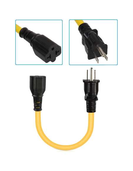 Adaptador de Enchufe AC 12AWG 15A a 20A Guoxu 32cm