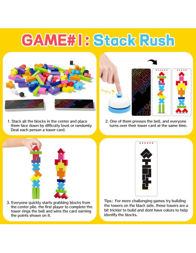 Juego de Bloques de Madera 120 Piezas Azul - Shenzhen Huiwei