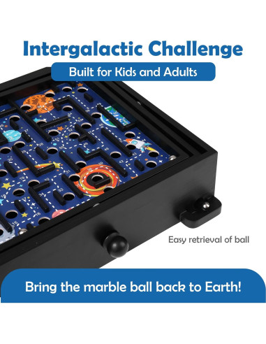 Juego de Laberinto de Madera Espacial STERLING 60 Puntos 32.4x29.2cm