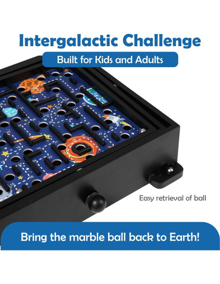 Juego de Laberinto de Madera Espacial STERLING 60 Puntos 32.4x29.2cm