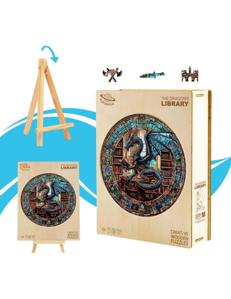 Rompecabezas de Madera Biblioteca del Dragón Pijesaksa 100 Piezas