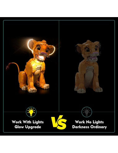 Kit de Luz LED LocoLee para LEGO 43247 Joven Simba El Rey León