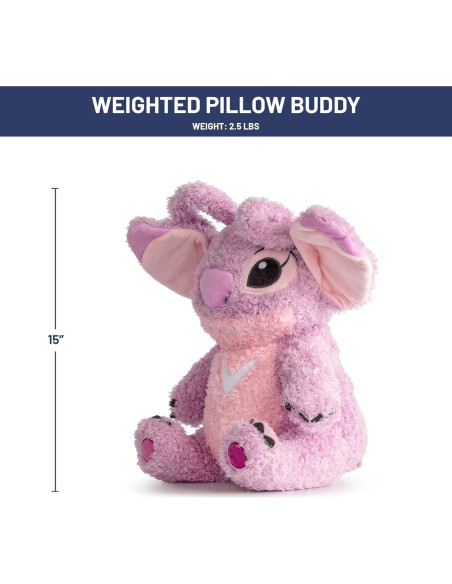 Almohada de Peluche con Peso Disney Jay Franco 38 cm Rosa Ángel