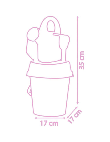 Cubo de Playa Smoby Princesas Disney con Regadera y Molde