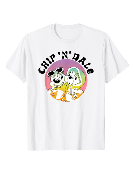 Camiseta Gradiente Chip y Dale Disney Rescue Rangers