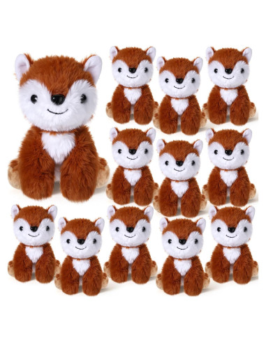 Juego de 12 Zorros de Peluche 15 cm - Blueweenly