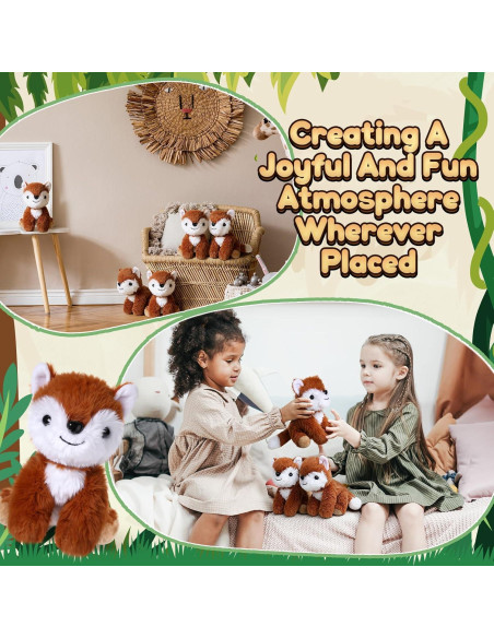 Juego de 12 Zorros de Peluche 15 cm - Blueweenly