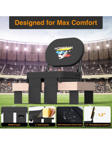 Asientos de Estadio HOPERAN Plegables con Respaldo Acolchado 270