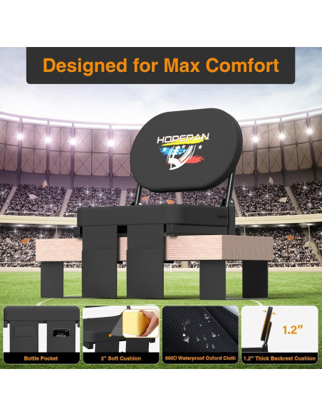 Asientos de Estadio HOPERAN Plegables con Respaldo Acolchado 270