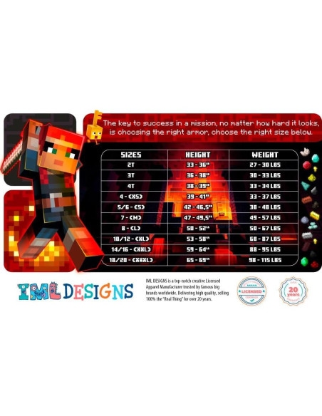 Camisetas de Manga Larga Minecraft Niños 3-Pack Algodón