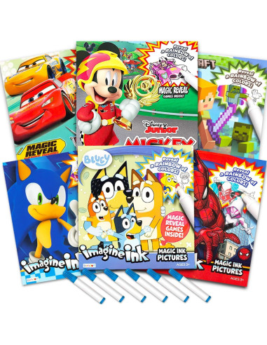 Conjunto de 6 Libros para Colorear Imagine Ink Bendon