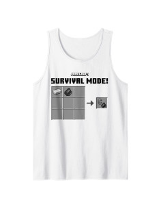 Camiseta Sin Mangas Minecraft Icono de Mesa de Crafteo Azul