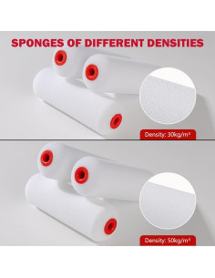 Fundas de Rodillo de Espuma Mister Rui 4" Densidad 30kg/m Paquete 5 2