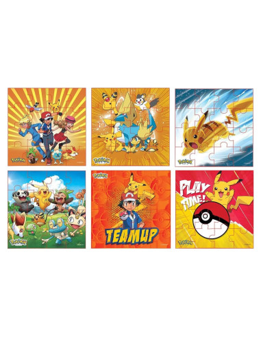 Rompecabezas Pokemon Myesha - Paquete de 6, 96 Piezas