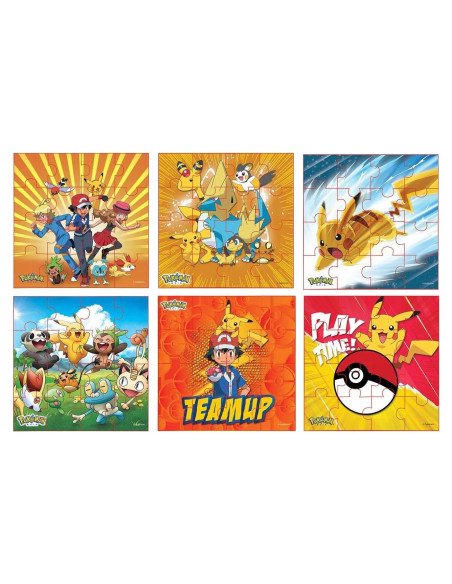 Rompecabezas Pokemon Myesha - Paquete de 6, 96 Piezas