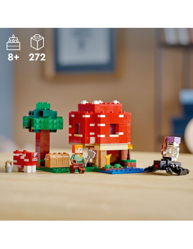 LEGO Minecraft La Casa Hongo 21179 Juguete de Construcción 272 Piezas