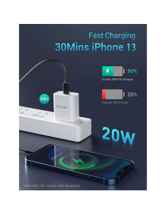 Cable USB-C a Lightning Quntis 3FT Carga Rápida 3Pack Negro 2